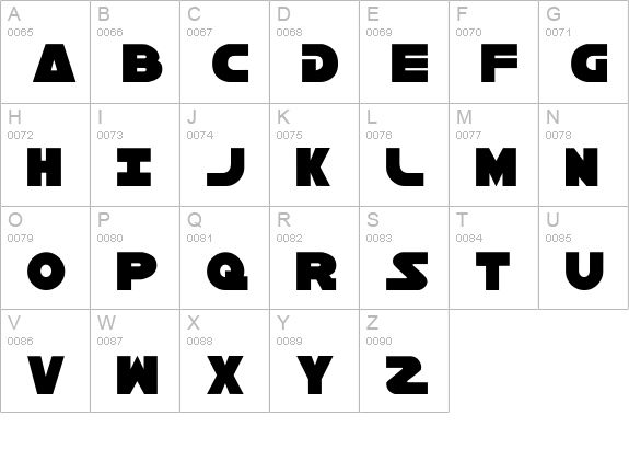 UntitledRegular uppercase A-Z preview
