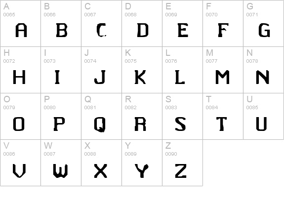 Untitted uppercase A-Z preview