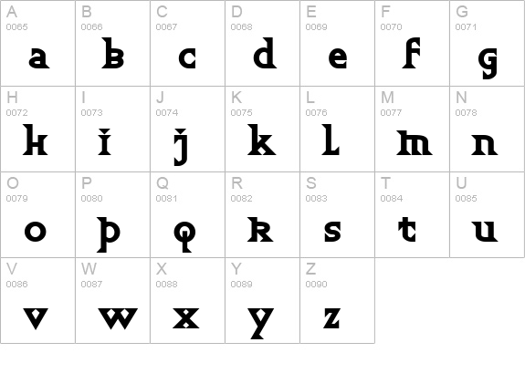 UpbeatBold uppercase A-Z preview