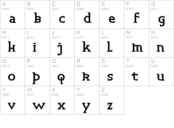 UpbeatDemi uppercase A-Z preview
