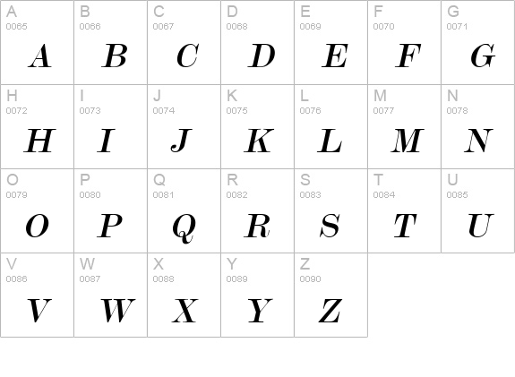 Update 20 Italic uppercase A-Z preview
