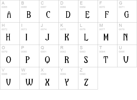 Upon A Dream (Maleficent) uppercase A-Z preview
