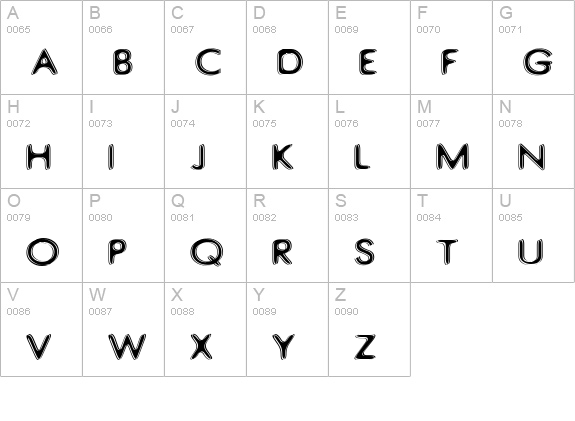 Upon Request uppercase A-Z preview