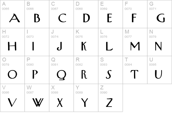 Upper West Side uppercase A-Z preview