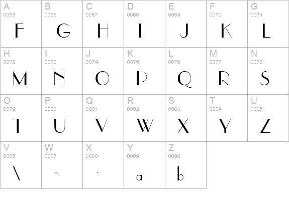 UpperEasSid uppercase A-Z preview