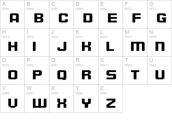 Upsilon Ex uppercase A-Z preview