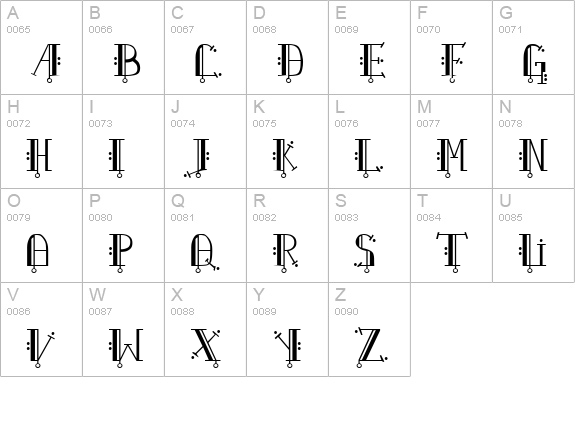 Uptown Regular uppercase A-Z preview