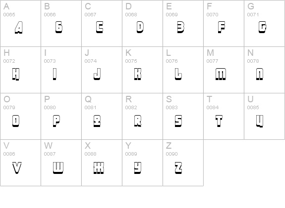 URAL 3d uppercase A-Z preview