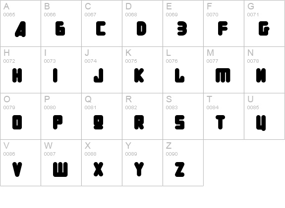URALphat uppercase A-Z preview