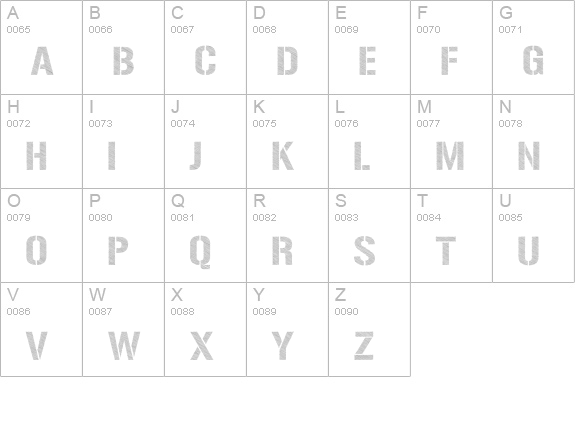 Urban uppercase A-Z preview