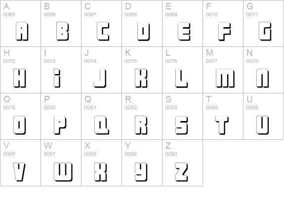 Urban Constructed Shadow uppercase A-Z preview