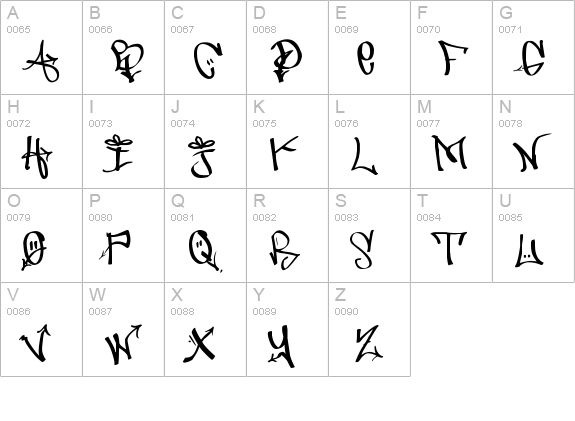 URBAN HOOKUPZ Bold uppercase A-Z preview