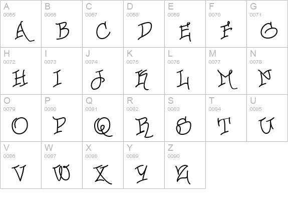 Urban Scrawl Buttah uppercase A-Z preview