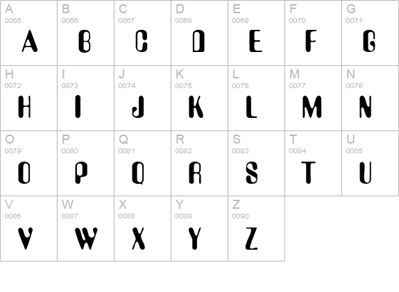 Urkle uppercase A-Z preview