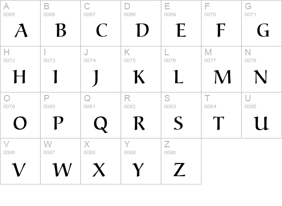URWAlcuinSCT uppercase A-Z preview