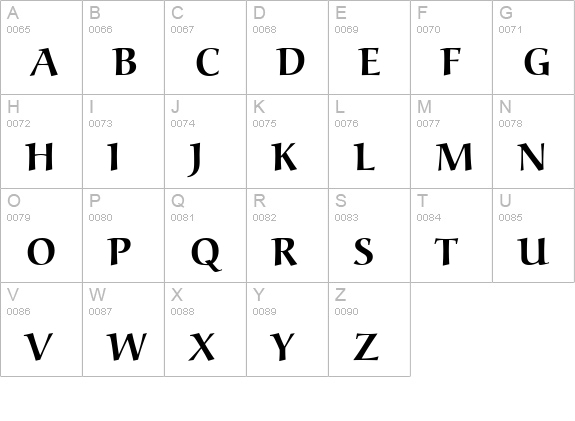 URWAlcuinT Bold uppercase A-Z preview