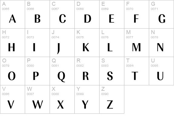 URWImperialTOTExtNar Bold uppercase A-Z preview