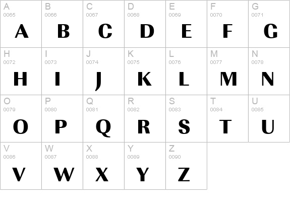 URWImperialTOTUltBol uppercase A-Z preview