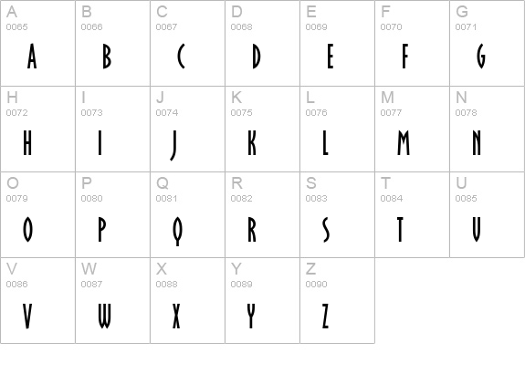 URWOklahomaD uppercase A-Z preview