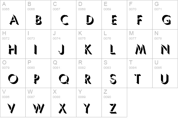 Usambara-Regular uppercase A-Z preview