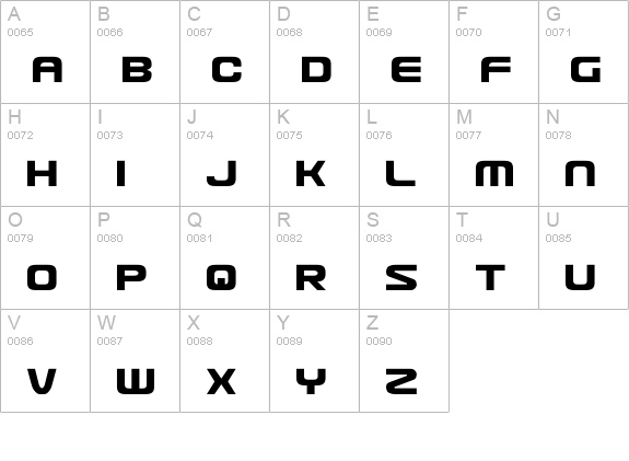 Usuzi uppercase A-Z preview
