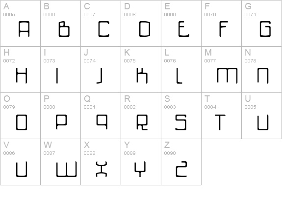 Utensil uppercase A-Z preview