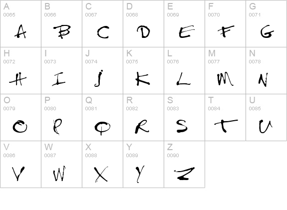 Utopia uppercase A-Z preview