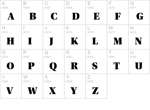 Utopia Std Black Headline uppercase A-Z preview