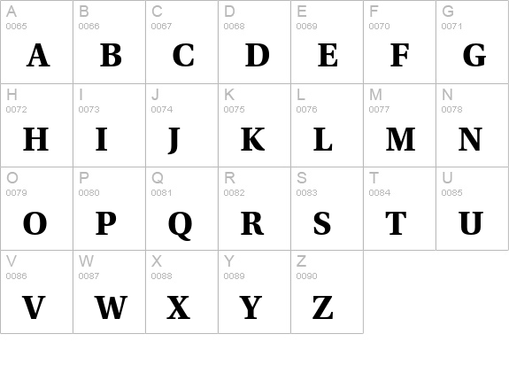 Utopia Std Bold Caption uppercase A-Z preview