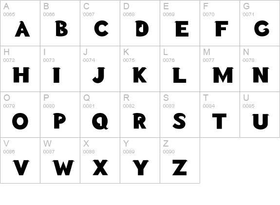 Utrecht uppercase A-Z preview