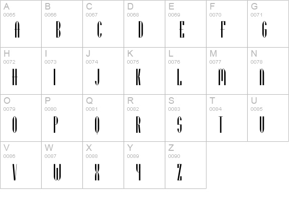 Utusi Star Normal uppercase A-Z preview