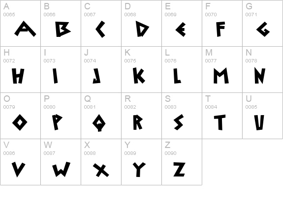 Uylus uppercase A-Z preview