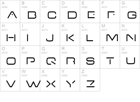V-Dub uppercase A-Z preview