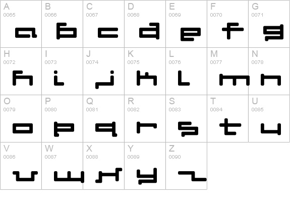 V5 Cuadra2 Round uppercase A-Z preview