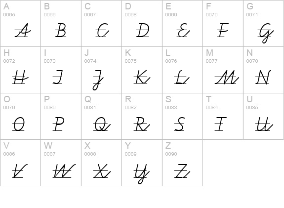 VA Pe 2 uppercase A-Z preview