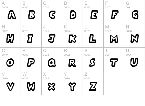Vacant Capz BRK uppercase A-Z preview