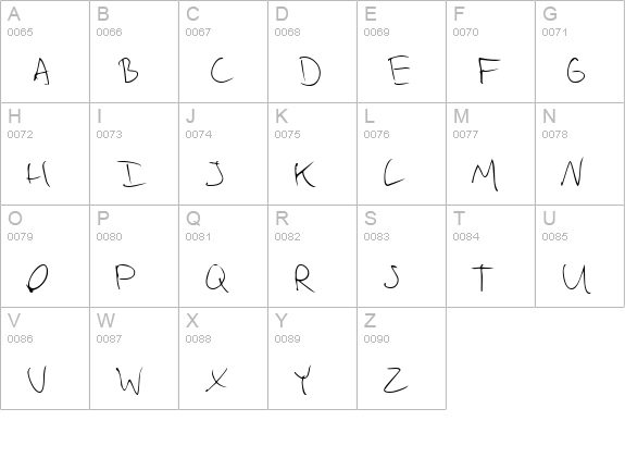 Vadim's Writing uppercase A-Z preview