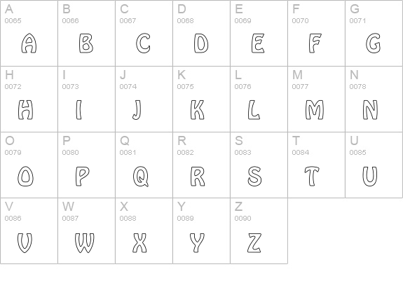 Vagabond Hollow uppercase A-Z preview