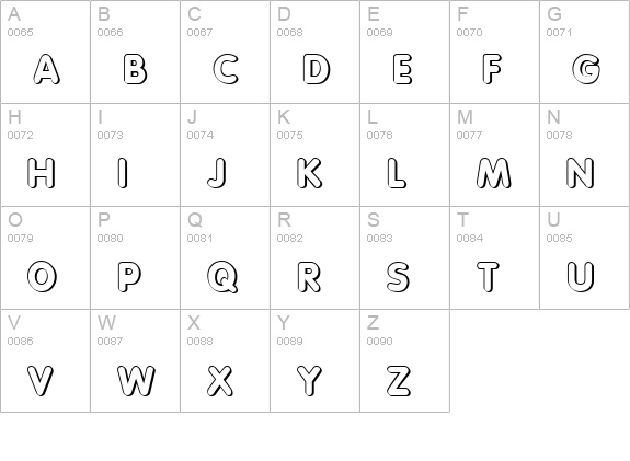 VagabondShadow Regular uppercase A-Z preview