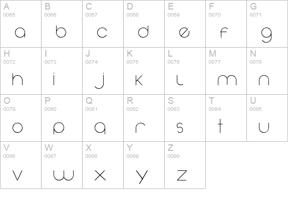 Vaguely Fatal uppercase A-Z preview