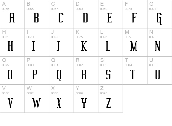 Vahika uppercase A-Z preview