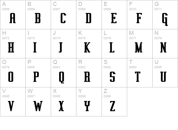 Vahika Bold uppercase A-Z preview
