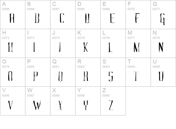 Vahika Gaunt uppercase A-Z preview