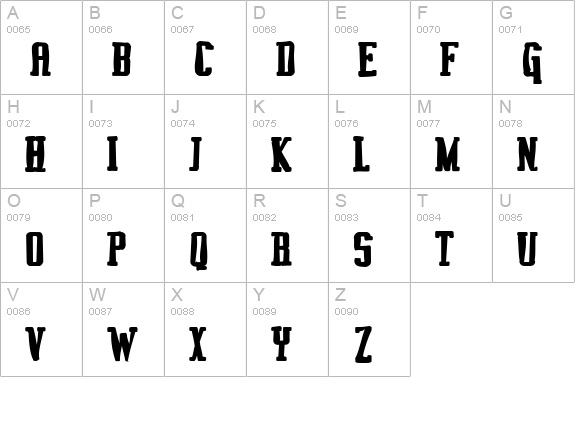 Vahika Ink uppercase A-Z preview