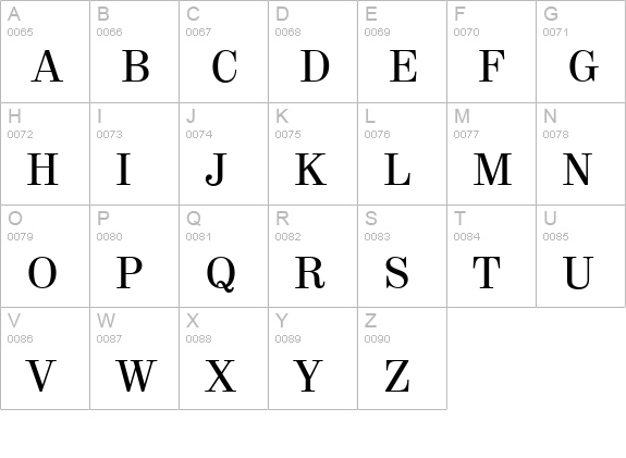 ValenciaSerial-Medium-Regular uppercase A-Z preview