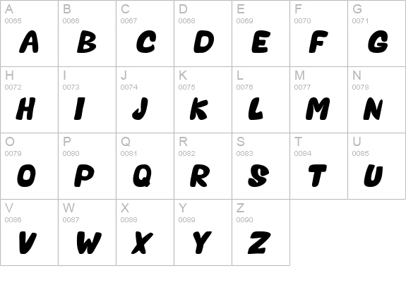 Valentine Oblique uppercase A-Z preview