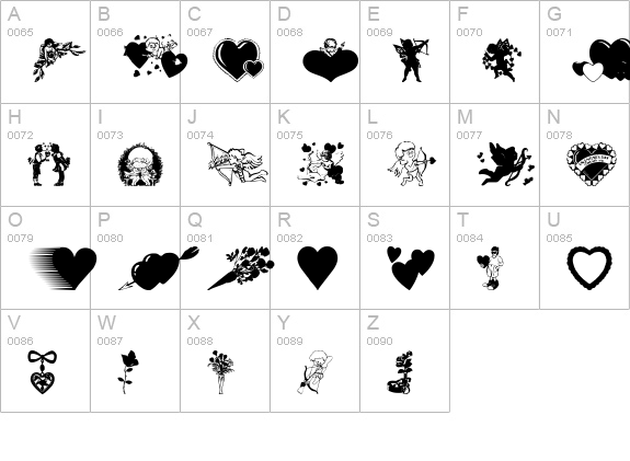 valentinec uppercase A-Z preview