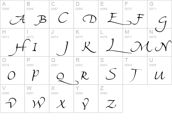 ValerieCapitale uppercase A-Z preview
