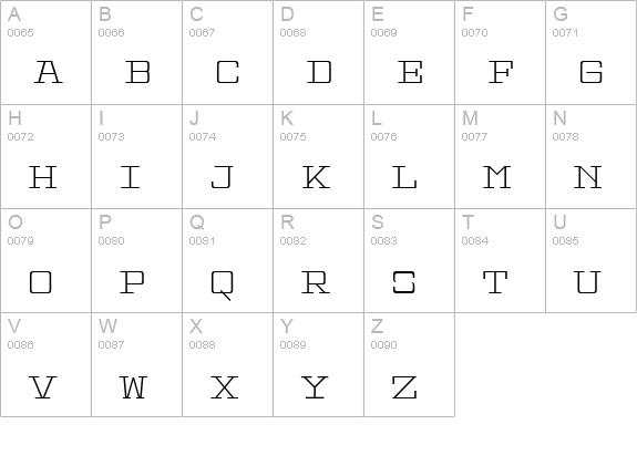 Valgal uppercase A-Z preview
