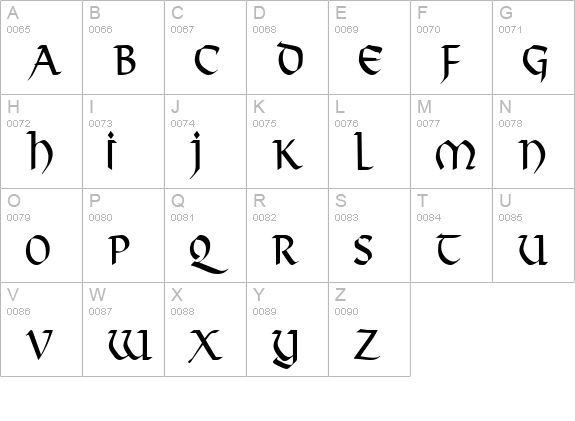 Valhalla Condensed Normal uppercase A-Z preview